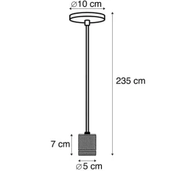 Moderne hanglamp zwart - Cavalux
