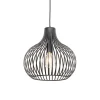 Moderne hanglamp zwart 38 cm - Saffira