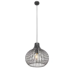 Moderne hanglamp zwart 38 cm - Saffira