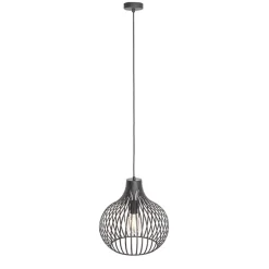 Moderne hanglamp zwart 38 cm - Saffira
