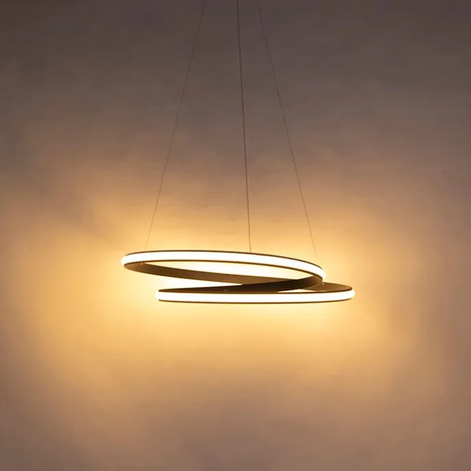 Moderne hanglamp zwart 74 cm incl. LED - Rowan