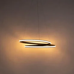 Moderne hanglamp zwart 74 cm incl. LED - Rowan