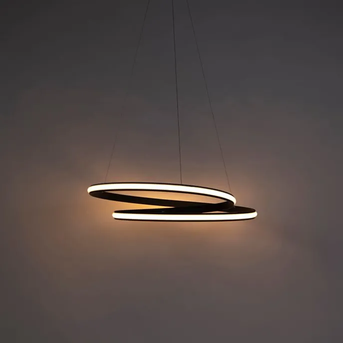 Moderne hanglamp zwart 74 cm incl. LED - Rowan