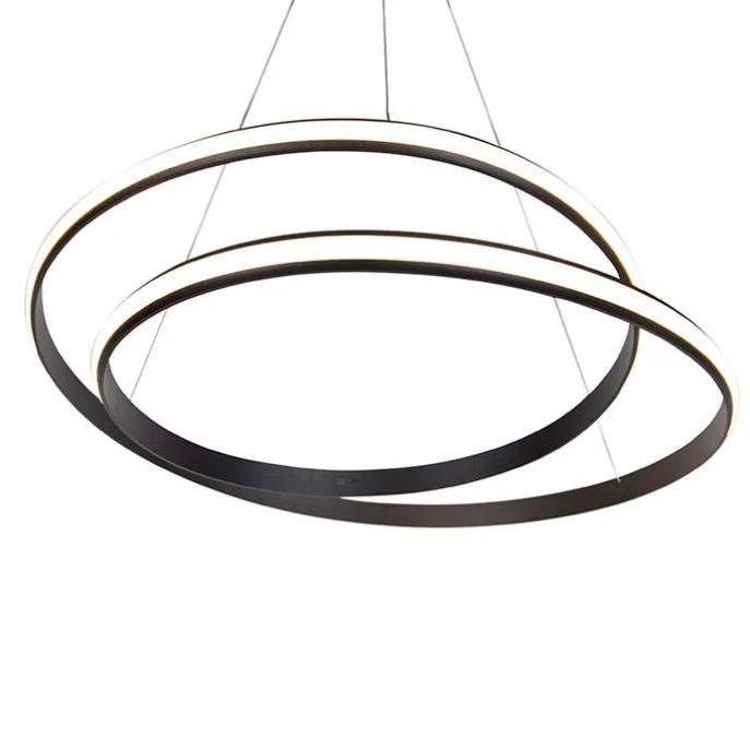 Moderne hanglamp zwart 74 cm incl. LED - Rowan