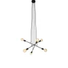 Moderne hanglamp zwart 80 cm 6-lichts - Sydney