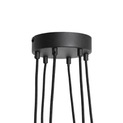 Moderne hanglamp zwart 80 cm 6-lichts - Sydney