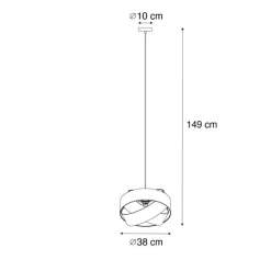 Moderne hanglamp zwart - Cloth