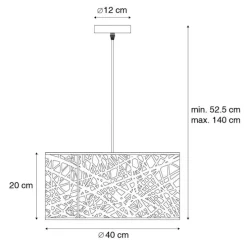 Moderne hanglamp zwart - Ludwig
