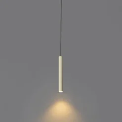 Moderne hanglamp zwart beige voor railsysteem 1-fase- Slimline Keno