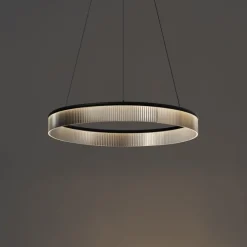 Moderne hanglamp zwart 78cm incl. LED 3-staps dimbaar - Anello Chandelier