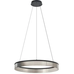 Moderne hanglamp zwart 78cm incl. LED 3-staps dimbaar - Anello Chandelier