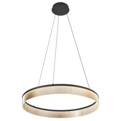 Moderne hanglamp zwart 78cm incl. LED 3-staps dimbaar - Anello Chandelier