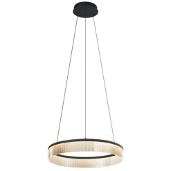 Moderne hanglamp zwart 59cm incl. LED 3-staps dimbaar - Anello Chandelier