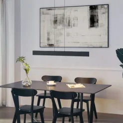 Moderne hanglamp zwart incl. LED 3-staps dimbaar - Straight