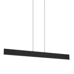 Moderne hanglamp zwart incl. LED 3-staps dimbaar - Straight