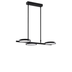 Moderne hanglamp zwart incl. LED 3-staps dimbaar 3-lichts - Vivé