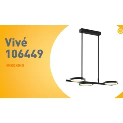 Moderne hanglamp zwart incl. LED 3-staps dimbaar 3-lichts - Vivé