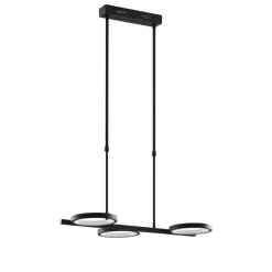 Moderne hanglamp zwart incl. LED 3-staps dimbaar 3-lichts - Vivé