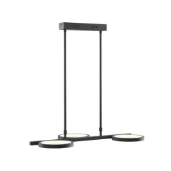 Moderne hanglamp zwart incl. LED 3-staps dimbaar 3-lichts - Vivé