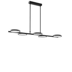 Moderne hanglamp zwart incl. LED 3-staps dimbaar 5-lichts - Vivé