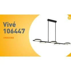 Moderne hanglamp zwart incl. LED 3-staps dimbaar 5-lichts - Vivé