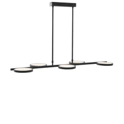 Moderne hanglamp zwart incl. LED 3-staps dimbaar 5-lichts - Vivé
