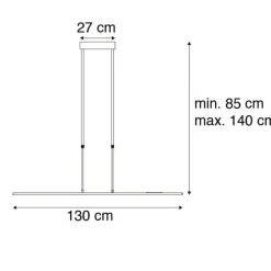 Moderne hanglamp zwart incl LED dimbaar - Bold