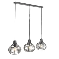 Moderne hanglamp zwart 3-lichts - Saffira