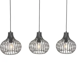 Moderne hanglamp zwart 3-lichts - Saffira