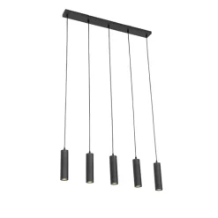 Moderne hanglamp zwart 5-lichts - Jeana
