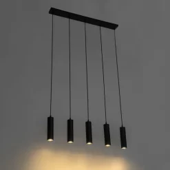 Moderne hanglamp zwart 5-lichts - Jeana