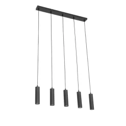 Moderne hanglamp zwart 5-lichts - Jeana