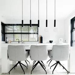 Moderne hanglamp zwart 5-lichts - Jeana