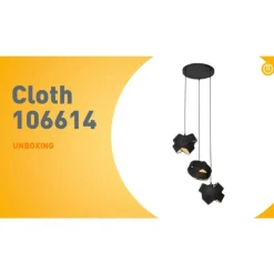 Moderne hanglamp zwart 3-lichts - Cloth