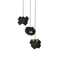 Moderne hanglamp zwart 3-lichts - Cloth