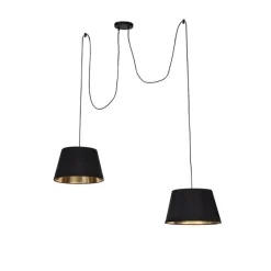 Moderne hanglamp zwart 2-lichts- Lofty