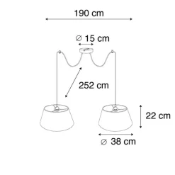 Moderne hanglamp zwart 2-lichts- Lofty