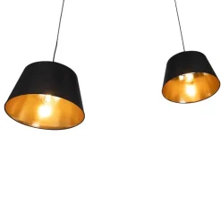 Moderne hanglamp zwart 2-lichts- Lofty
