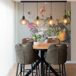 Moderne hanglamp zwart 4-lichts - Saffira