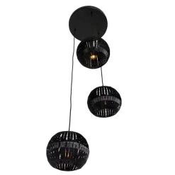 Moderne hanglamp zwart 3-lichts - Zoë