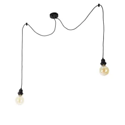 Moderne hanglamp zwart 2-lichts - Cava