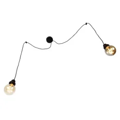 Moderne hanglamp zwart 2-lichts - Cava