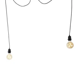 Moderne hanglamp zwart 2-lichts - Cava
