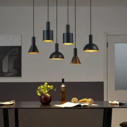 Moderne hanglamp zwart 6-lichts - Biles