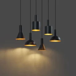 Moderne hanglamp zwart 6-lichts - Biles