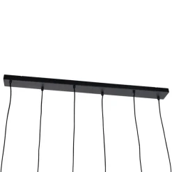 Moderne hanglamp zwart 6-lichts - Stream