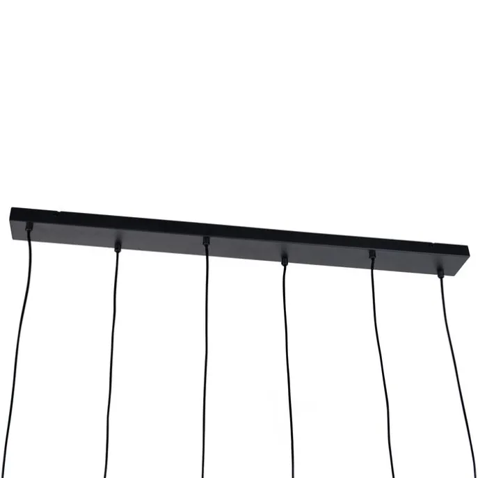 Moderne hanglamp zwart 6-lichts - Stream