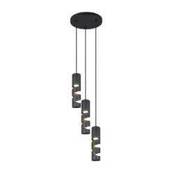 Moderne hanglamp zwart 3-lichts - Stream