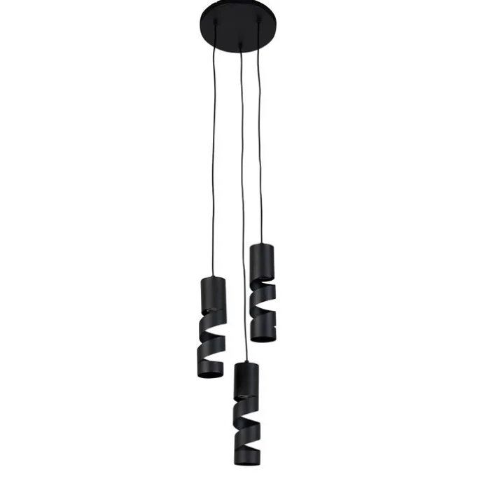 Moderne hanglamp zwart 3-lichts - Stream
