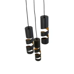 Moderne hanglamp zwart 3-lichts - Stream
